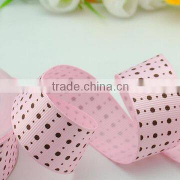 fashion polka dots printed knitlon nylon ribbon for sale