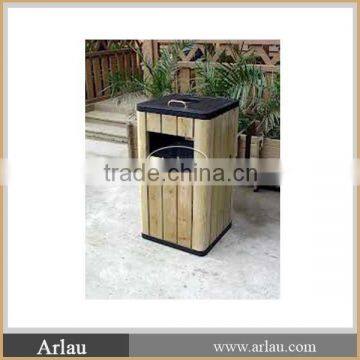 (BW55N)Arlau Wooden garbage can garbage waste bin outdoor trash bin