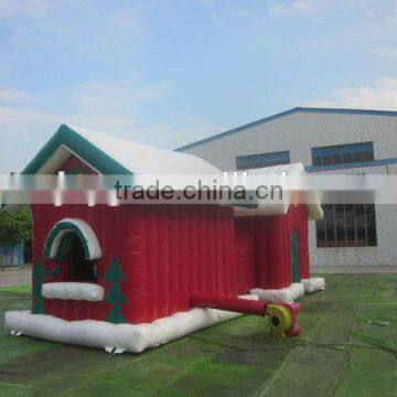 2016 Hot Sale Amazing Christmas Inflatable Castle Bouncer Santa House For Hot Sale