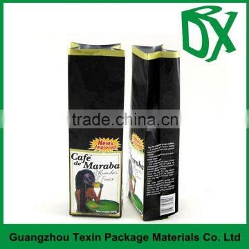 high quality premium material made 12oz black standard coffee bag