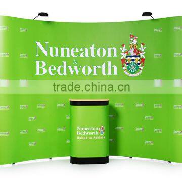 10ft 20ft portable curved pop up displays booth