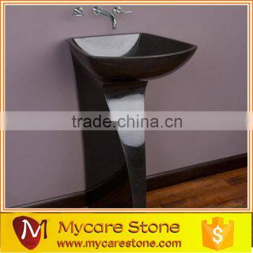 Shanxi Black Granite Polished Pedestal Sink