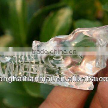 The Natural Clear Quartz Crystal Carving Dragon Skull For Decoration, Collection, Present