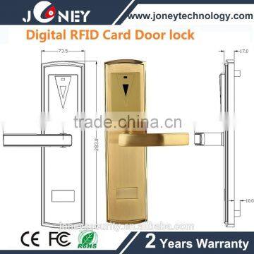 Hotel card lock, Hotel security lock with Backup mechanical key