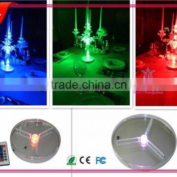 Battery Operated LED Vase Base Light 15cm Led Bottle Base Light for Wedding /party