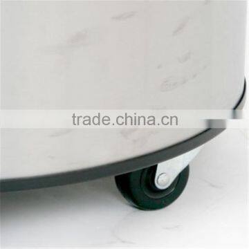 SICAO Outdoor Promotional Top Open Foaming Door Commercial Round Can Shape Cooler Fridge With Wheels photo-4