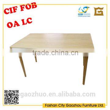 northern-european style ash veneered dinning table with drawers below table top and solid wood legs