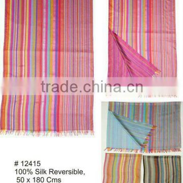 Pure silk reversible Shawls