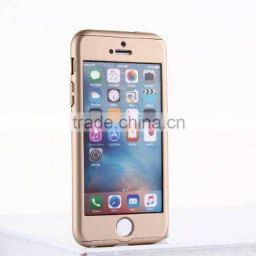 360 Degree Full Cover Plastic Hard Case for IPhone 7 7 Plus Shockproof Case With Tempered Glass