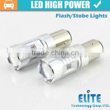 Newest!!! 30W auto led light baz15d P21 T20 led strobe/flash brake light bulb