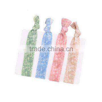 Economic promotional bunny elastic hair ties