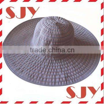 Large Wide Brim Woven Paper Flowers Sombrero Straw Hat photo-3
