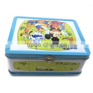 Hot sale customized design rectangular tin lunch box/tin box factory/metal tin