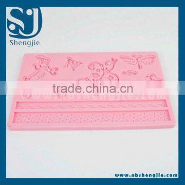 Trade Assurance Wholesale fondant cake decorating silicone lace molds