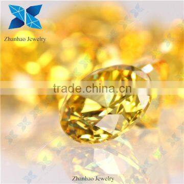 Light yellow star cut rough synthetic CZ stone