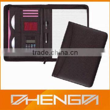 High quality customized made-in-china Deluxe Portfolio for leather (ZDF12-051)