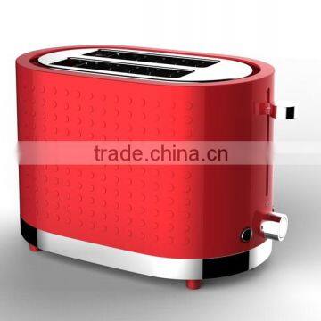 Dots design 1000W 2 slice bun toaster, bread toaster machine