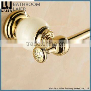Huge Stock of Quality Brass And Stone Gold Finishing Bathroom Accessories Wall Mounted Single Towel Bar photo-2