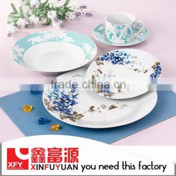 Square Shape Elegance Fine Porcelain Dinner Set Ceramic Set