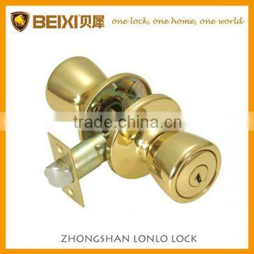 USA best seller Tylo entry polish brass rekeyable contractor and mortgage project ANSI grade 3 entry knob door lock set