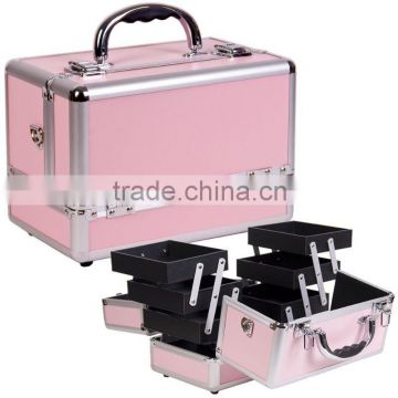 Pro Makeup Cosmetic Train Case Aluminum Box Bag