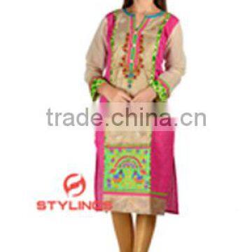 Women's, girls stylish long embroidered kurti, kurta, ethenic wear, ladies fashion dress