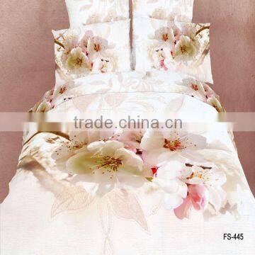new 100% cotton printed plum blossom 3D bedding set