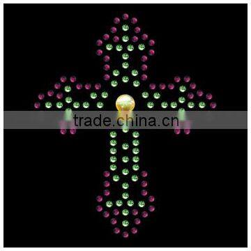 T14050018 Wholesale Cross Hot Fix Rhinestone Motif