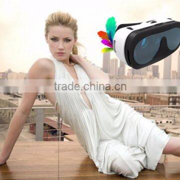 2016 HTOMT 3D VR BOX 2.0 case Google Cardboard Virtual Reality Headset 3D VR Glasses for 3.5 - 6.0 IOS Android Smartphones