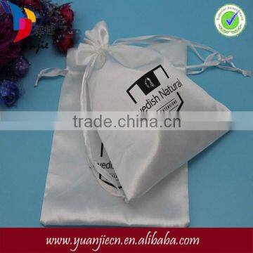 Wholesale eco friendly recyclable cheap satin/organza drawstring shoe dust sample bag