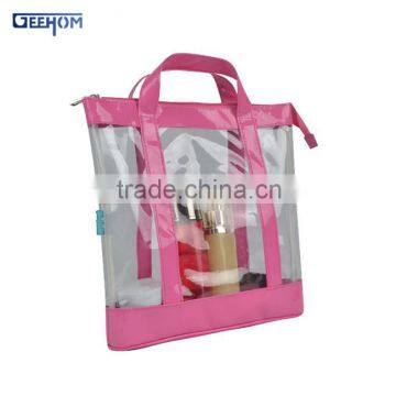 Transparent Large Portable Pvc Bag With Zip Lock for Ladies Cosmetic Storage photo-2