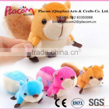 New desgin Lovely Fashion High quality Customize Promotional gifts and Holiday gifts Plush toy Key chains squirrel