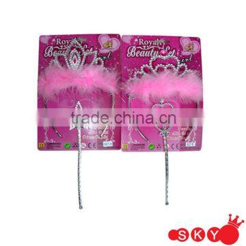 new beauty set New princess set Popular decoration set princess tiara crown and wand