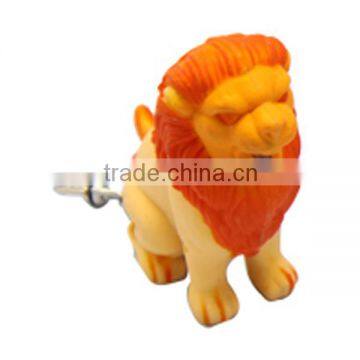 lion shape led keychain light with sound flashlight torch