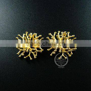 25*25mm gold plated brass coral branch pendant charm DIY supplies 1850241