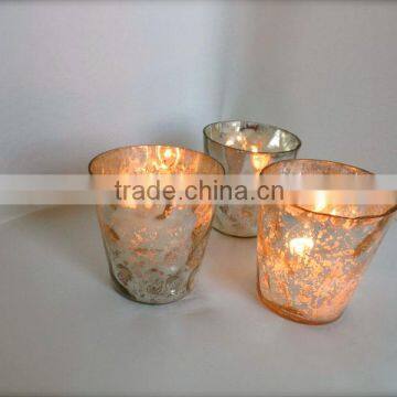 Textured Mercury Glass Votive