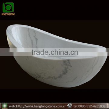 White Marble Solid Marble Bathtub