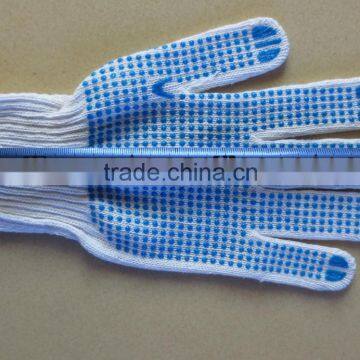BSSAFETY China Supplier 2015 Wholesale 10 Guage Cotton Knitted Double PVC Dotted Hand Job Gloves photo-6