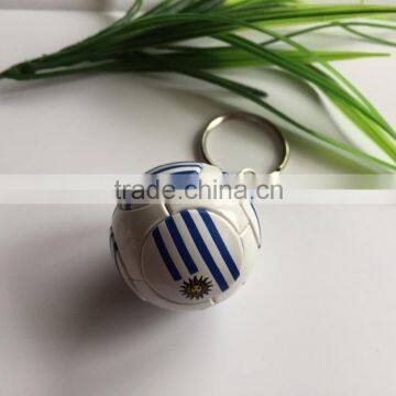 2016 European Cup PVC sports football/soccer keychain, countries flag uruguay keychain /ring