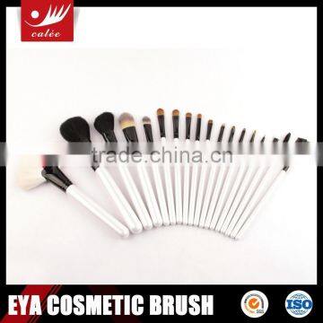 Eya Cosmetic Brush Set,made of White Wooden Handle and Black Aluminum Ferrule