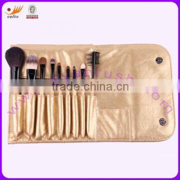 9 pcs Cosmetic Brush Set with Natural Hair and Synthetic Hair