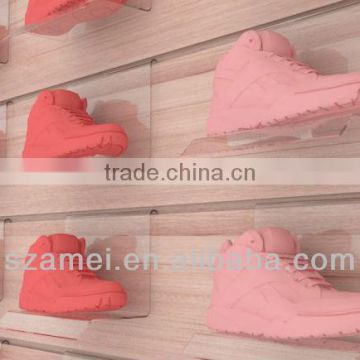 wholesale wall mount acrylic shoes display shelf