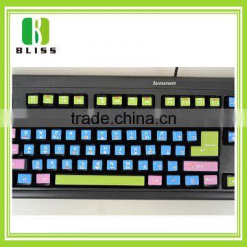 Custom Note Book Decorative Arabic Lapto Keyboard Label Fluorescent Keyboard Sticker photo-3