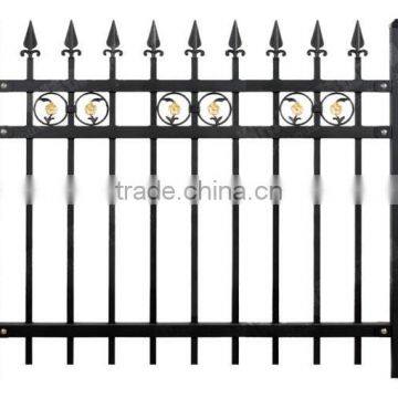 Hot dip galvanized Powder coated zinc steel fence,steel bar fence,steel deer fence