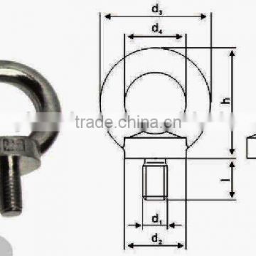 Lifting eye bolts drop forged similar to din580(Eye bolts)