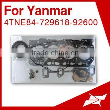 4TNE84 overhaul gasket kit set for yanmar generator for komatsu mini excavator engine parts