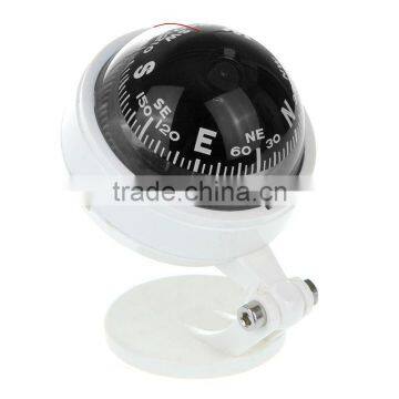 Mini Compass Dashboard Dash Mount Marine Boat Truck Car White Outdoor Sports