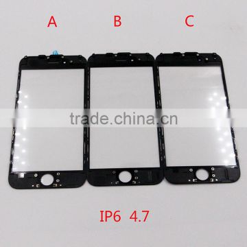 Front Glass+oca with cold press frame lcd for iphone6