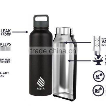 Double Wall Vacuum 37 oz Insulated 18/8 Stainless Steel BPA Free Water Bottle Stein Reusable and Food-grade photo-2
