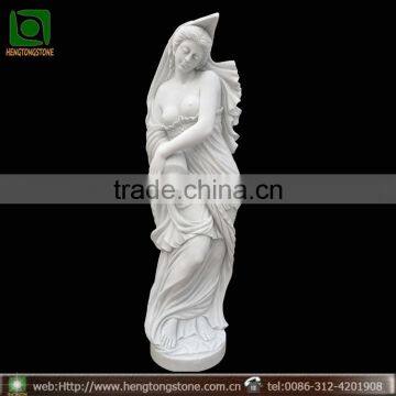 Natural Marble Stone Carved Woman Garden Statue